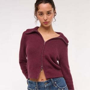 double zipper cardigan